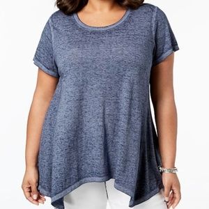 Handkerchief Hem Flowy Tee